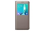 Samsung Galaxy S6 edge+ Case S-View Flip Cover Folio - Gold