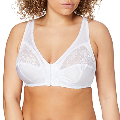 Sassa Soft-BH Vorderverschluß - Soutien-Gorge de Tous Les Jours - Moulé - Femme - Blanc (Weiß 00100) - FR: 95D (Taille Fabricant: 80D)