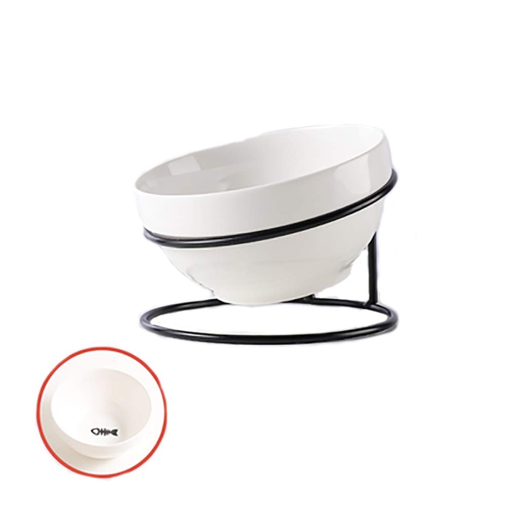 Amazon ペットボウル 猫 食器 犬も猫も使える 耐久性 安定性 猫食器鉄骨の猫の食器をくわえて頚椎を保護します 陶器 フードボウル 水飲みボウル 猫用 ブラック Brandless 食器 ボウル 通販