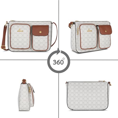 Image of Lavie Women's Monogram Elsa Pocket Crossbody Sling Bag | Ladies Purse Handbag | Gift for Women