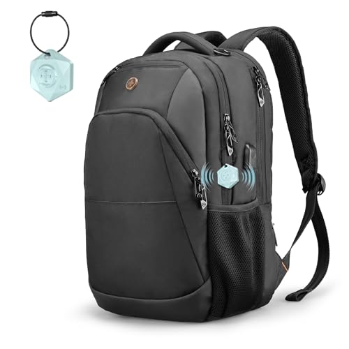 Swissdigital Design Business Laptop Backpack, College Laptops Backpack with USB Charging Port for Men and Women Fits 16 Inch Notebook, Blac k-Finder Color Random