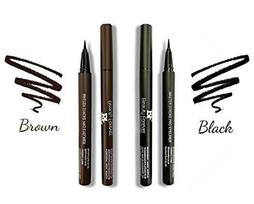 Beauty Forever Master Stroke Pro Eyeliner, Felt Tip Pen Eyeliner, Semi Matte Finish, Long Lasting, Waterproof, Face Painting, Smudge Proof, Suitable For All Eye Shapes, Available in 2 Shades (Black) - Image 5