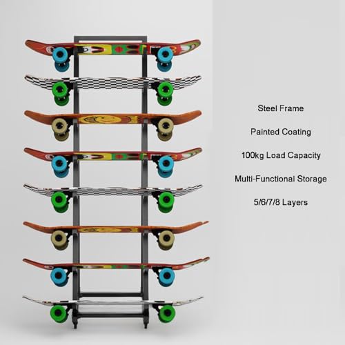 Présentoir de skateboard mural et support de rangement pour garage - 5