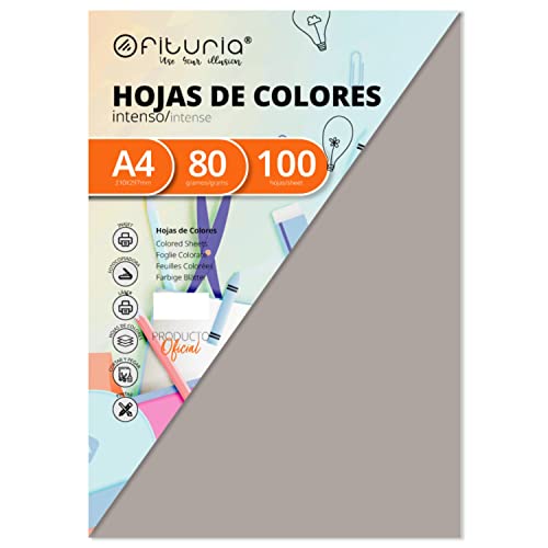 Image of Pack of 100 Sheets Grey A4 Size 80g