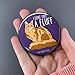 Maine Coon Cat I Don't Give a Fluff Pinback Button, Funny Pet Portrait Art Gift, Handmade Accessories 2.25