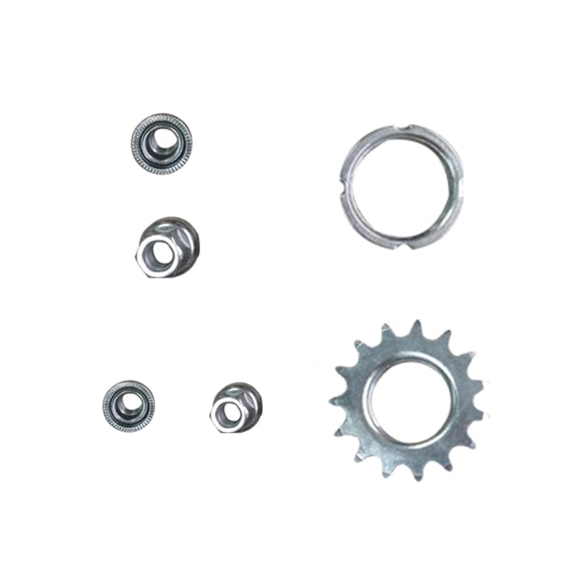 Moyeu single speed 36 trous avec pignon et contre-écrou argent