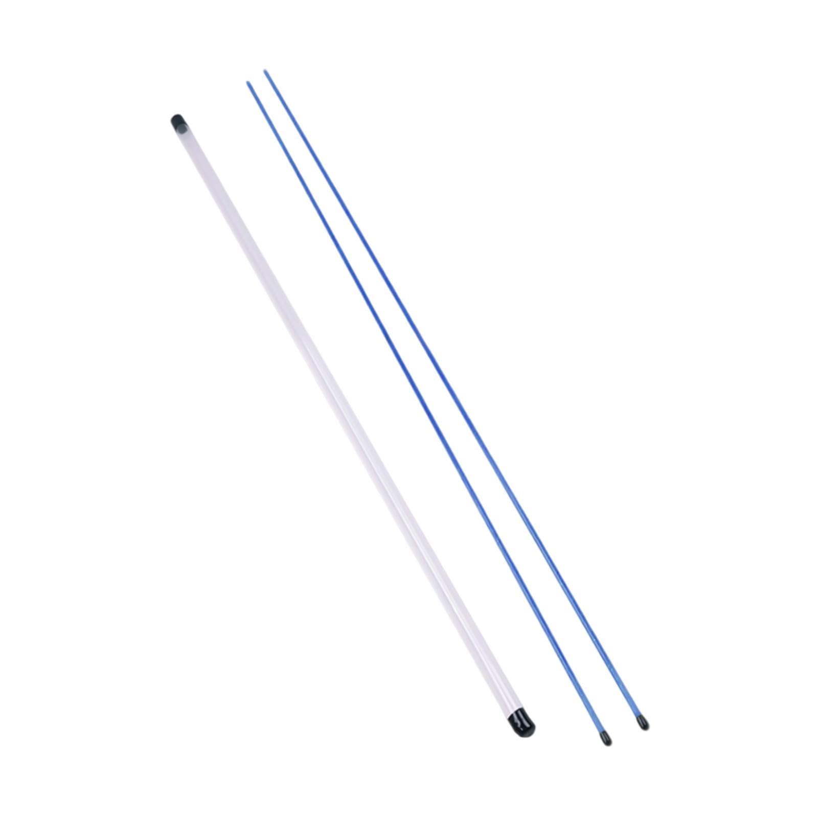 Fenteer 2 Varillas de Alineación de Golf, Herramienta Auxiliar para Entrenamiento de Swing Y Práctica de Swing con Estuche Transparente de 122 Cm para Apuntar