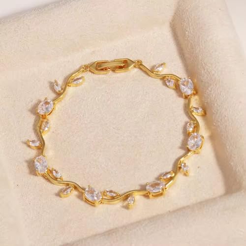 Image of SALTY Tulip Bracelet for Women Anti Tarnish | Fancy Floral Bracelet | Jewellery Gifts | Hand Band | Fashion Accessories for Girls | Minimal Jewelry Design | Gift for Rakhi | Gift for Diwali, Christmas, Marriage, Birthday