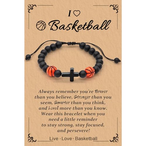 Pleituuiy Gifts for Teen, Basketball Bracelet for Players - Celebrate Graduation and Birthdays with this Meaningful Present for Sons, Grandsons, Nephews, and Friends.