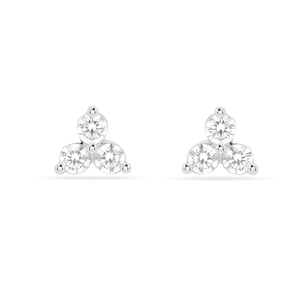 zavya 925 Sterling Silver Lumina Stud Earrings for Women, Rhodium Plated Minimalist Earrings-picture-18