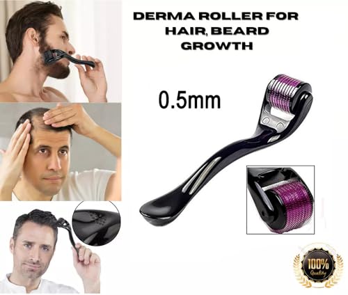 Endim Bartwachstum Bartpflege kit, mit Bartroller 0.5mm/2 Pack Bartwuchs Bartöl,Bartwuchs Derma Roller,Beard Microneedle, Bartpflege-Set Geschenk für Männer/Vater