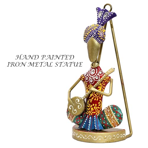 KRAFTSKALA Traditional Musicians (Set of 3) Tabletop/Wall Hanging Metal Wall Decor Statues for Living Room, Decorative Showpiece Items for Home, Festive Gifting, Housewarming Present