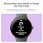 Google Pixel Watch 3 (45mm) Latest Model - Android Smartwatch, Heart Rate Tracking, Fitbit Advanced Running, Fitness Insights, 24-Hour Battery - Polished Silver Aluminum Case - Porcelain Band - Wi-Fi - Image 5