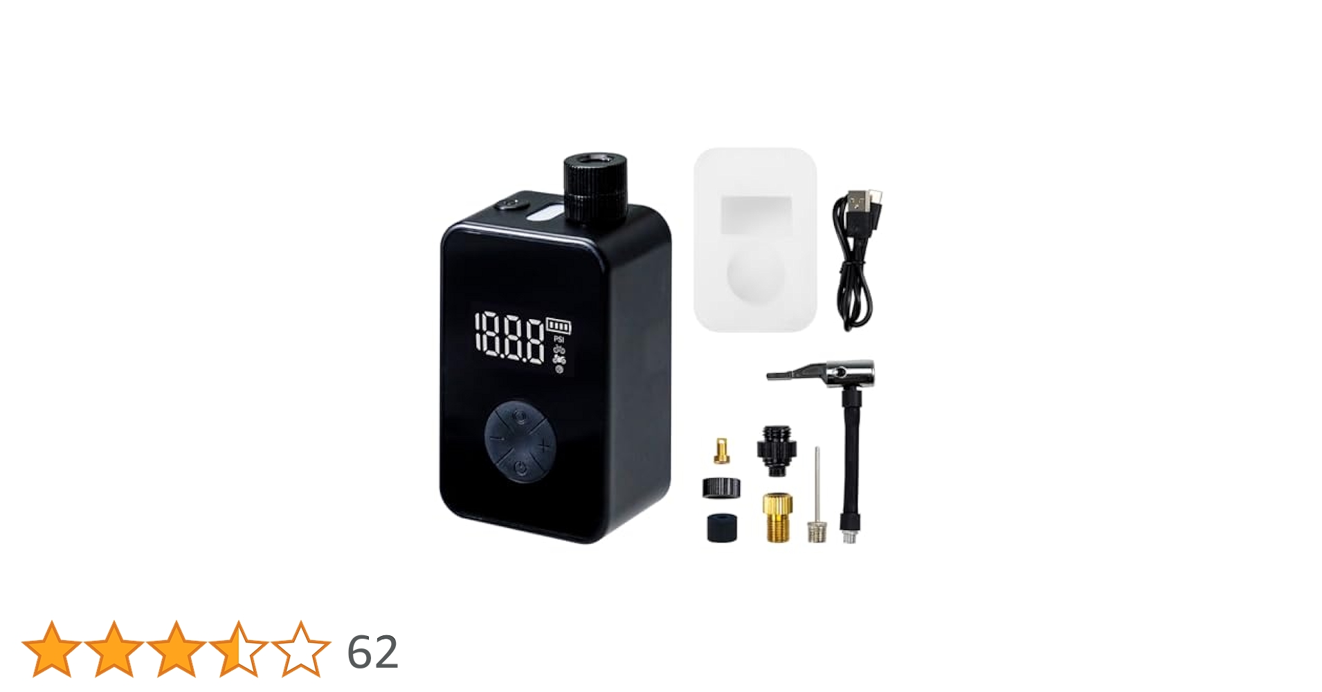 Amazon | スリーアール PumPush 自転車 空気入れ 携帯 電動