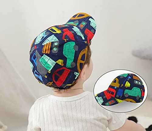 Sun Hat For Baby Boy And Baby Girl,Boys Girls Caps, Baby Baseball Caps Cotton Infant Toddler Kids Hat (3-4 Years, Navy Car) #TOP4