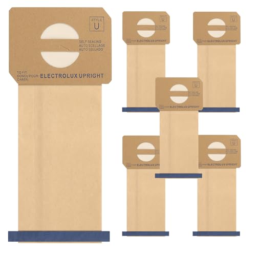 Image of 6 pack Upright Style U Vacuum Cleaner Bags made to fit for Electrolux