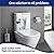 NANABIMIC 3-Inch Dual Flush Valve Replacement Kit for 2-Piece Toilets - Complete Toilet Repair Set with Push Button Flush Valve, Fill Valve, Gasket & Bolts