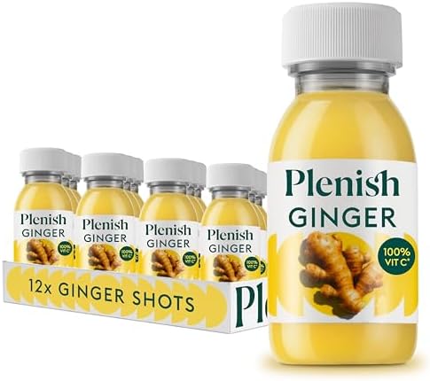 Plenish Immunity Ginger Shots 12 x 60ml, 100% of Your Daily Vitamin C