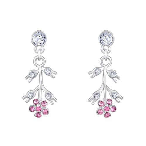 Image of Atasi International American Diamond Style Silver Plated Necklace with Earrings Jewellery Set for Women - Perfect for Party, Wedding, and Engagement