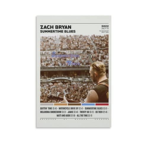 Poster Zach Bryan pour habiller un grand mur vide de salon style moderne