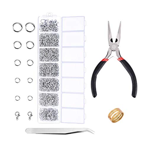 gazechimp Kit De Apreciação De Jóias Fechos De Lagosta Anéis De Salto Alicate DIY Fazer Jóias