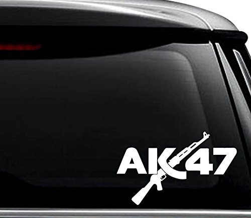 AK-47 Unicorn Decal Sticker | 6 Inch Gloss Black Vinyl | For Cars, Laptops, Windows & More