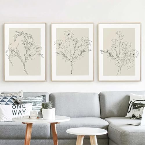 Affiches botaniques sur toile minimaliste de qualité supérieure