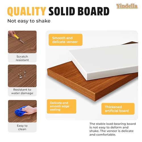 Image of Yindella Desk Bookshelf Organizer for Table Wooden Tabletop Rack for Books Files & Stationery Compact Storage Shelf for Study Office Table Size L60 x W22 x H7 cm