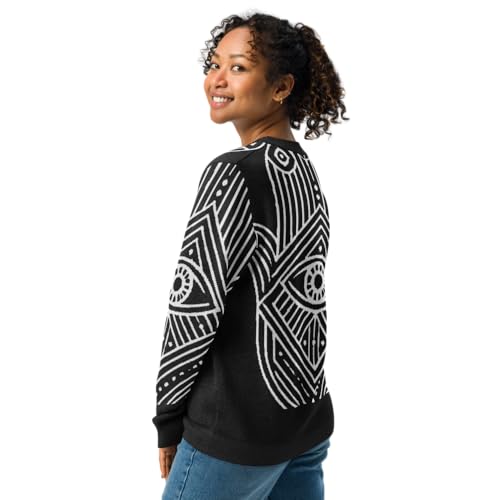 Humsa Knitted Crew Neck Sweater - Evil Eye Design - Luxury Streetwear4