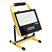 Industrial Strength LED Work Light Portable Flood Light Job Site Lighting Adjustable Stand AC100-240V 100W 9000LM 6500K Rechargeable Daylight Lighting Tool for Outdoor Indoor Workshops Garages