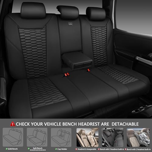 Image of CAR PASS 3D Foam PU Leather Car Seat Covers Full Set,Luxury Breathable Faux Leather Seat Covers for Car,Anti Slip Universal Fit for SUVs Vans Sedan Truck Automotive,Armrest Airbag Compatible All Black