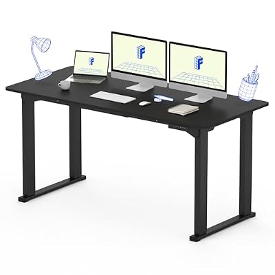 FLEXISPOT 4-Leg Standing Desk, 63"x28", Dual Motor Electric, Black