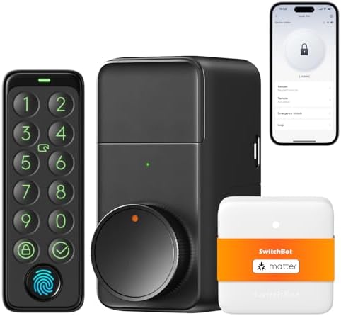 SwitchBot Smart Lock Pro Bundle: Lock+Keypad Touch+Hub Mini Matte...