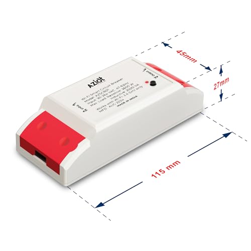 Aziot WiFi + BLE Smart Circuit Breaker - 16Amp, Compatible with Alexa & Google Assistant, Easy Installation, Made in India 2 41OutMjCpVL