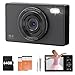 64GB Digital Camera for Kids Photography: 16X Zoom Compact Digital Camera Anti Shake - 48MP Video Camera for Vlogging Beginners Girls Boys Black