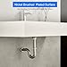MENATT Bathroom Basin Sink U Shape Stopper Complete Set, Adjustable Height 1-1/4 Bottle Trap Basin Sink Waste Drain P Trap Set with Overflow, Brushed Nickel