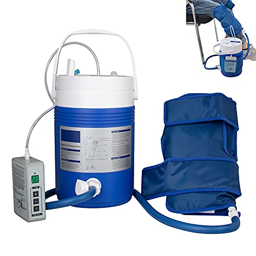 Ovovo Cryo Cuff Cold Therapy Knee, Cold Therapy Machine for Knee Surgery, Knee Cooler Cold Therapy Ice Machine Continuous Cryotherapy Cold Pack with Knee Compression Pad