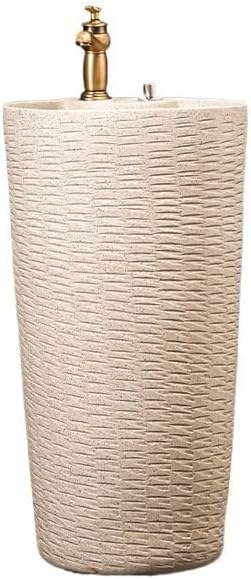 Bathroom Countertop Vessel Sink Floor-standing Column Sink Household Bathroom Wash Face Ceramic Basin Pedestal Sink Vanity