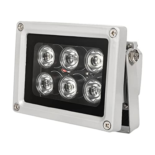 Infrared Illuminator 6 Led High Power LED IR Array Illuminator IR Lamp CCTV Camera Night Vision Fill Light for CCTV Security Camera,15° /30° /45° /60° /90° View Angle Visual Range (850nm IR 30 degree)