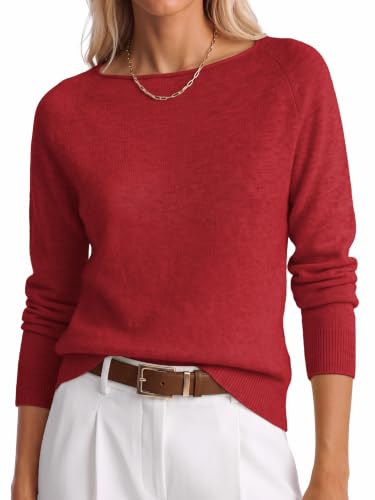 Image of ANRABESS Women Long Sleeve Rolled Neck Fall Lightweight Sweaters Top