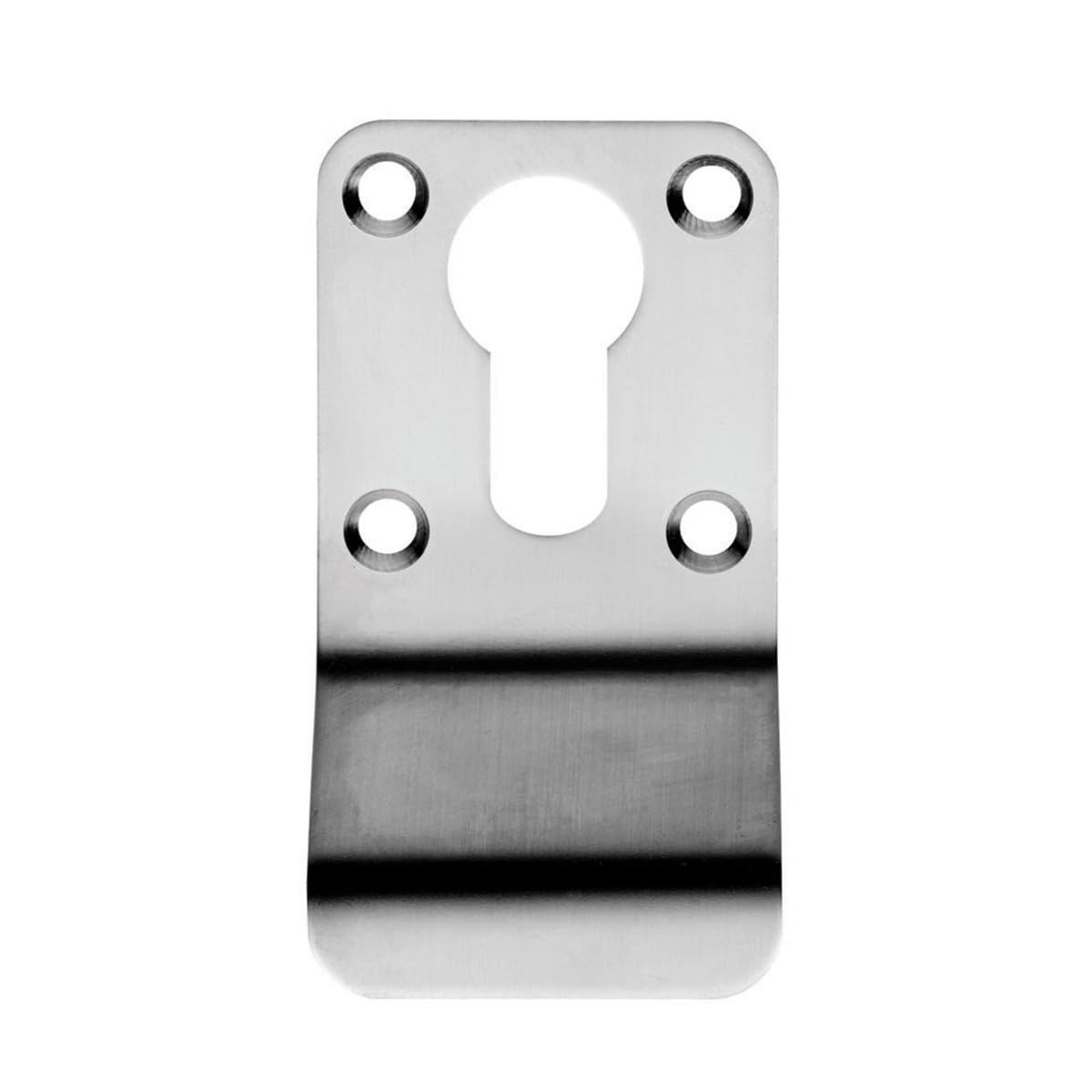 Cylinder Pulls Door Handle Set, Metal, Corrosion Resistant, for Euro Cylinder Locks, Residential and Commercial Use, with Fixings Included (Satin Stainless Steel, Euro Profile)