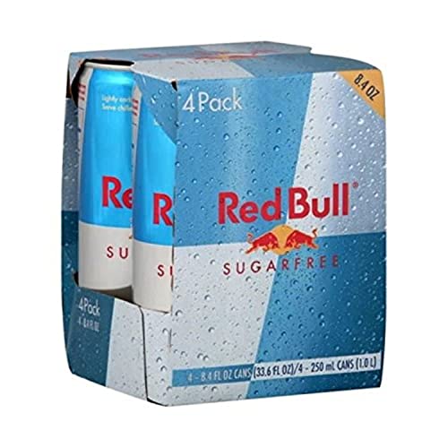 Red Bull Energy drink à base de Taurine et de caféine, sans sucres - Les 4 canettes de 25cl