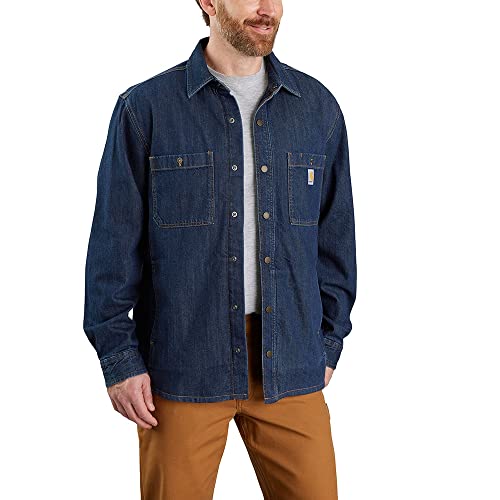 Carhartt Relaxed Fit Denim Fleece Lined Snap-Front Shirt