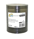 High Quality Printable Blank DVDs - DVD-R Falcon Glossy White Inkjet Hub Printable 16x 4.7GB 100 Disc Pack