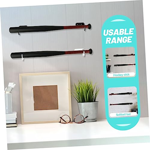 Soporte para murciélagos y bates de béisbol de pared: pack de 4 pares 3
