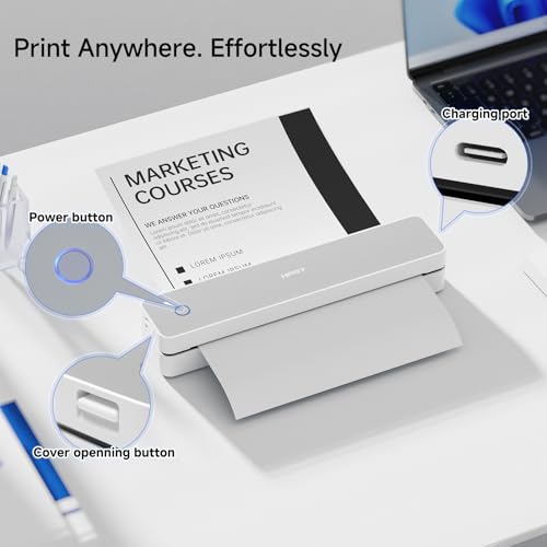 Image of HPRT MT610 Portable Thermal Inkless Printer & 200 Sheets & Case Kit