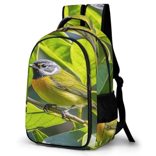 Mochila para portátil y viaje con estampado botánico para organización
