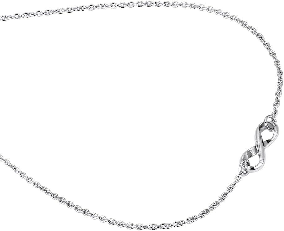 Vanbelle Sterling Silver Jewelry - Rhodium Plated 925 Stamp - Infinity Charm Anklet - Stylish Beautifully Designed for Women - 9" Long + 1" Extender - Image 2