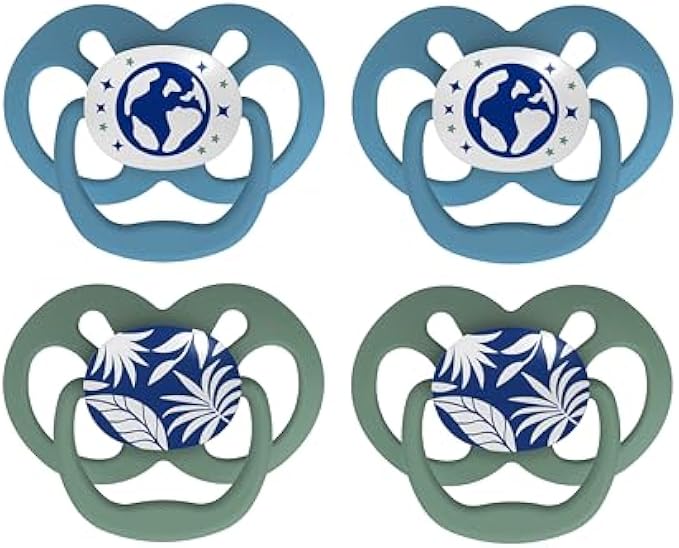 Dr. Brown's Advantage Symmetrical Pacifier with Air Flow - Blue Glow-in-The-Dark - 2-Pack - 6-18m (Pack of 2)