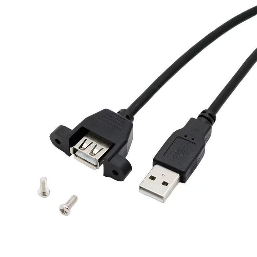 Amazon.co.jp: USB 2.0延長ケーブル固定ネジ付きUSBロックシャーシ